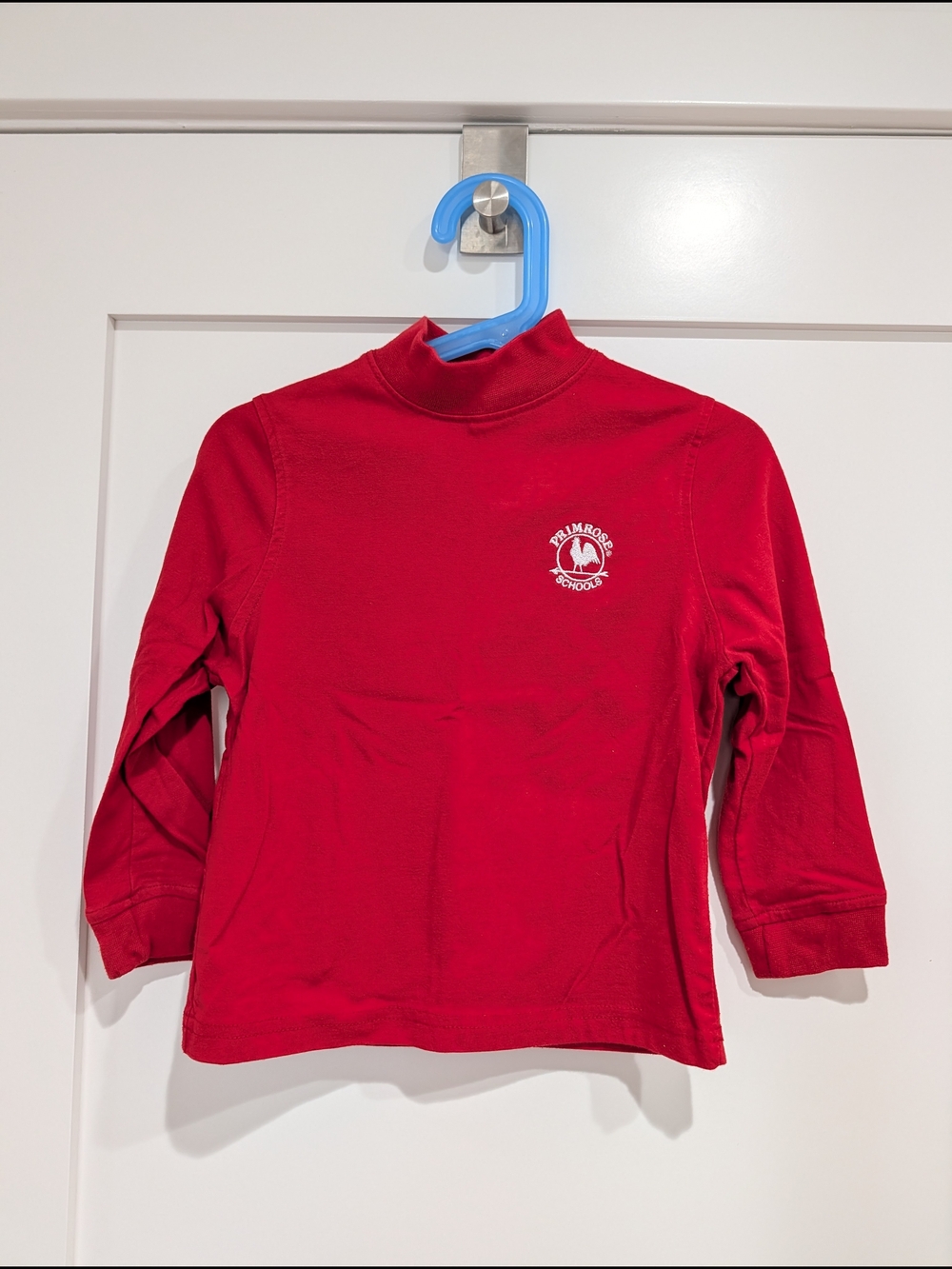 Primrose Uniform - Kids Red Mock-Neck School Logo Top (Dennis)